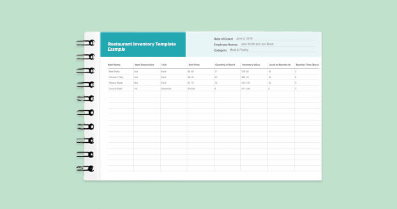 Restaurant Inventory Template